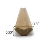 PROSAUNAS Thermo-Aspen Sauna Wood, 1x2 (14mm x 30mm), Inside Corner Trim, Cove Moulding, SI Profile