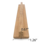 PROSAUNAS Sauna Wood, 1x2 (17mm x 32mm) Thermo-Aspen T-Moulding