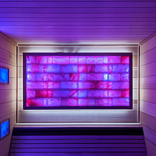 PROSAUNAS Large Salt Feature with LED Lights for Saunas
