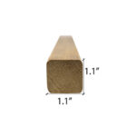 PROSAUNAS Sauna Wood, 2x2 Thermo-Aspen, Smooth 4 Sides with Eased Edges, SHP