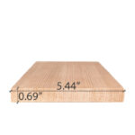 Dimensions for PROSAUNAS Cedar 1x6 S4SEE Sauna Wood Board