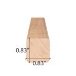 Dimesions for PROSAUNAS Alder 1x1 Sauna Wood Board