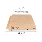 Dimensions for PROSAUNAS 1X5 STS4 Sauna Wood Plank