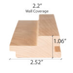 Dimensions for PROSAUNAS Alder 2x3 Sauna Wood