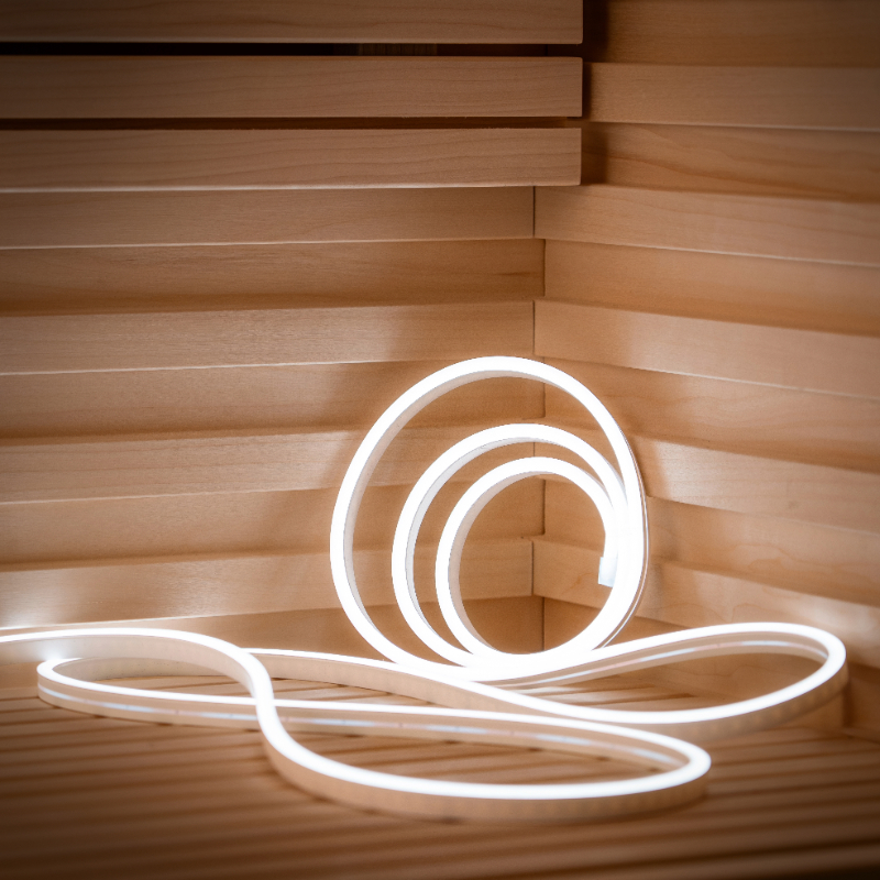 White LED Sauna Light Strip Kit by PROSAUNAS