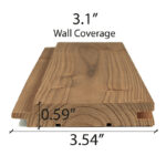 Dimensions for PROSAUNAS Thermo-Spruce 1x4 STS4 Wood