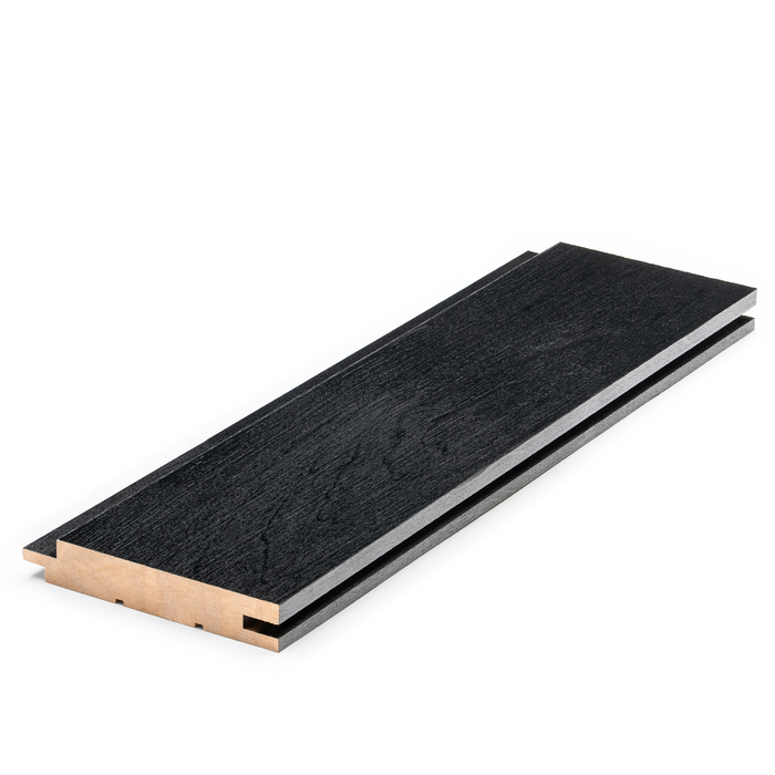 Aspen Brushed Midnight Black 1x4 STS4 sauna wood panel