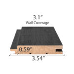 Premium Aspen Brushed Midnight Black sauna wall board