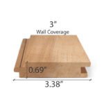 PROSAUNAS Cedar 1x4 Nickel Gap panel dimensions